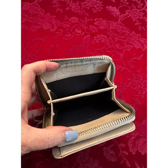Balenciaga Beige Leather Zip Around Compact Wallet - Picture 14 of 14
